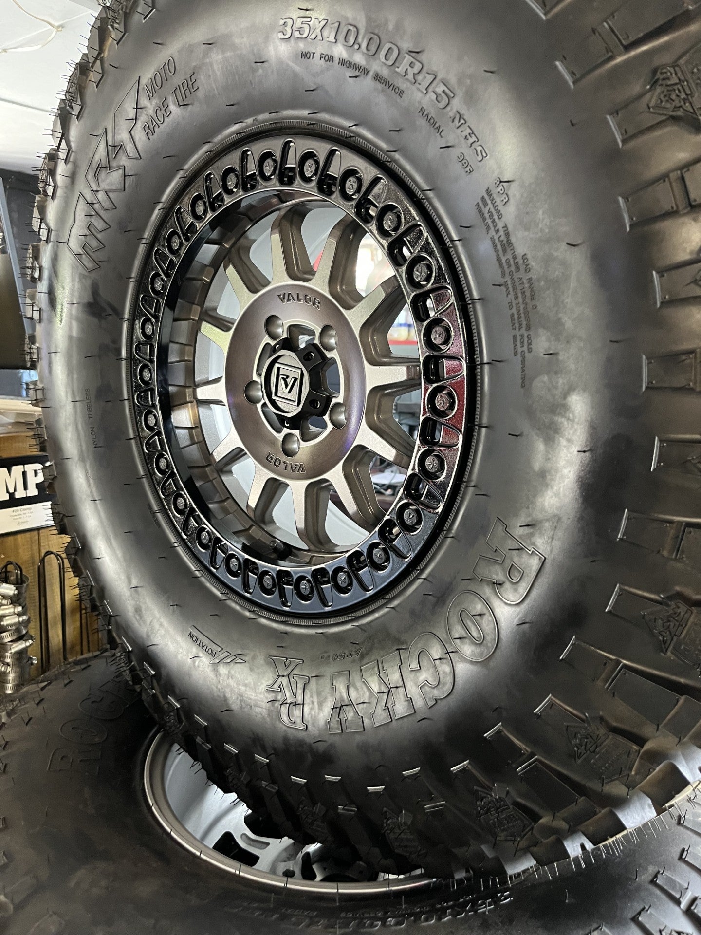 Valor V09 Matte Gunmetal Mounted on 35 MRT Rocky RX – SXS Connection