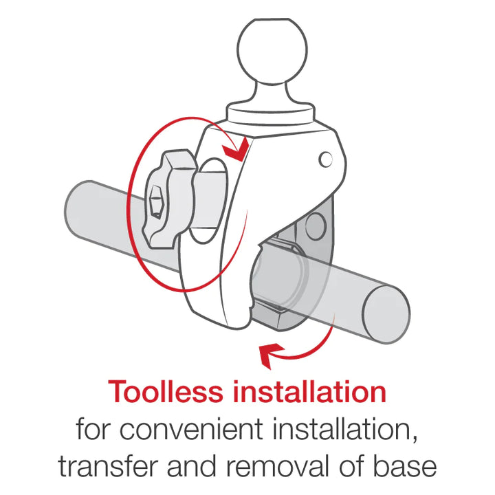 RAM® Tough-Claw™ Small Clamp Base with Ball