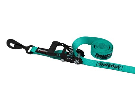 SPEEDSTRAP SHREDDY – 1.5″ X 10′ RATCHET TIE-DOWN W/ SOFT-TIE (2 PACK) – TEAL