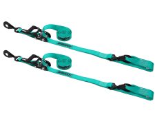 SPEEDSTRAP SHREDDY – 1.5″ X 10′ RATCHET TIE-DOWN W/ SOFT-TIE (2 PACK) – TEAL