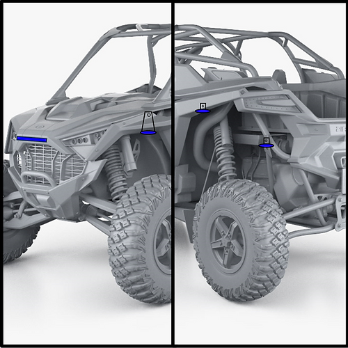 (RZR Pro) Kit de luces de roca específicas para Pro XP, Pro R y Turbo R