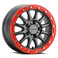 RACELINE ALPHA BDLK 15X7 5/4.5 (+53MM) GUNMETAL/RED