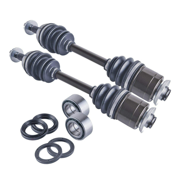 Arctic Cat Atv 250 / 300 / 400 / 500 Front Cv Axles Wheel Bearings & Seals Set