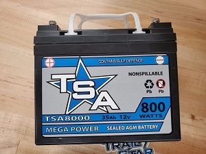 TSA 800W / 35AMP HOURS AGM 12V STARTING BATTERY RZR1000/Turbo/Turbo S