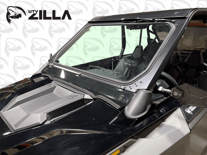 Black Vented Glass Windshield for RZR PRO/TURBO R with Wiper 2020-2024
