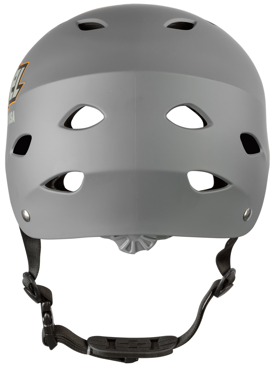 Back View of Gray Off Roading Helmet