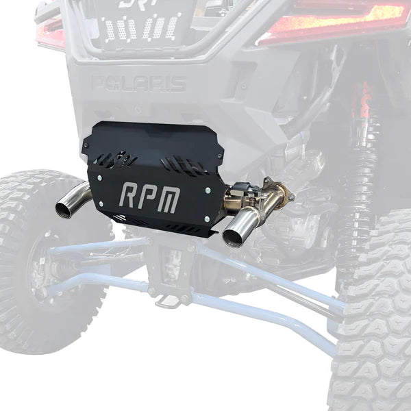 RPM SxS RZR PRO XP & Turbo R E-Valve Muffler - Dual Tip Captains Choice Exhaust - 2020-2024 PRO XP & TURBO R