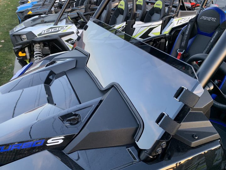 Polycarbonate Half Windshield with Quick Straps for RZR Turbo S and 2019+ RZR 1000, Turbo
