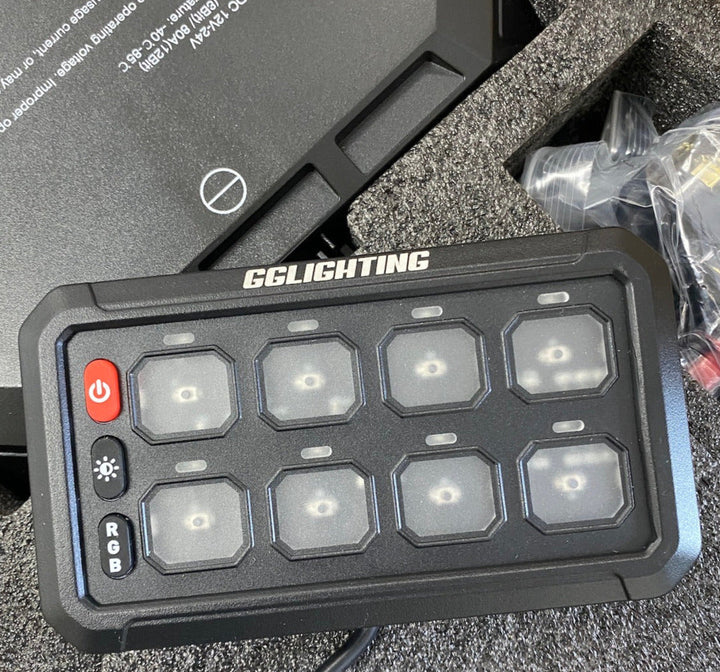 8-Gang Switch Panel With RGB And Remote Control Bluetooth App