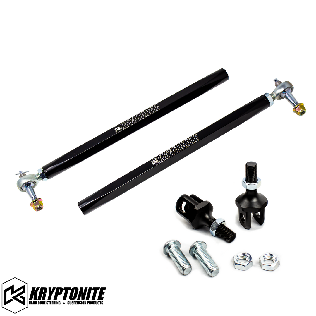 KRYPTONITE POLARIS RZR DEATH GRIP TIE RODS STAGE "2" (+3" Long Travel) 2015-2021 XP SHOCK THERAPY