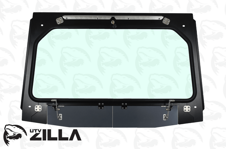 Black Vented KRX Full Glass Windshield with Wiper