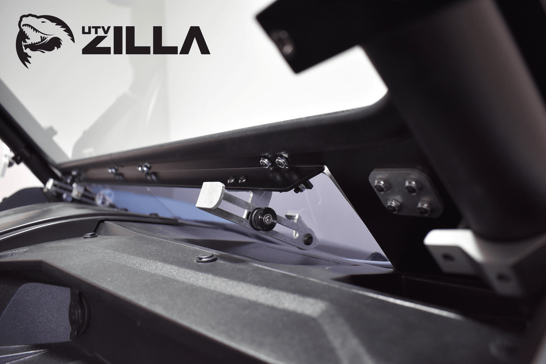 Black Vented KRX Full Glass Windshield with Wiper