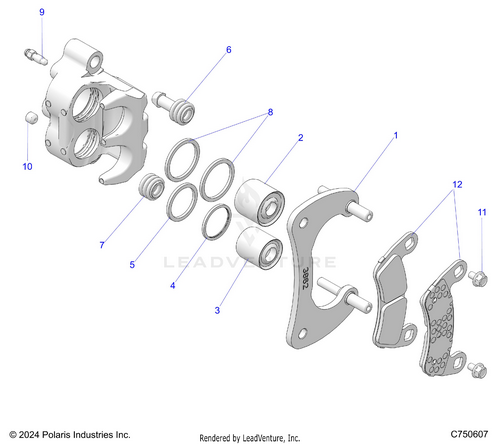 PRO R/TURBO R/PRO S Brake Caliper Assembly