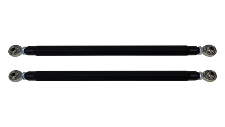 We utilize ONLY industry leading FK Brand Spherical bearings equipped with a cloth PTFE liner for durability on the high clearance lower rods and use FK brand JMX heims on the upper rods. There is no better joint to use on the planet. The Heims are spaced for your machine’s width so its bolt and go with little to no adjusting! Our rods are fully covered by a no hassle no BS warranty. If you damage a rod, we guarantee to replace it no questions asked, at all.