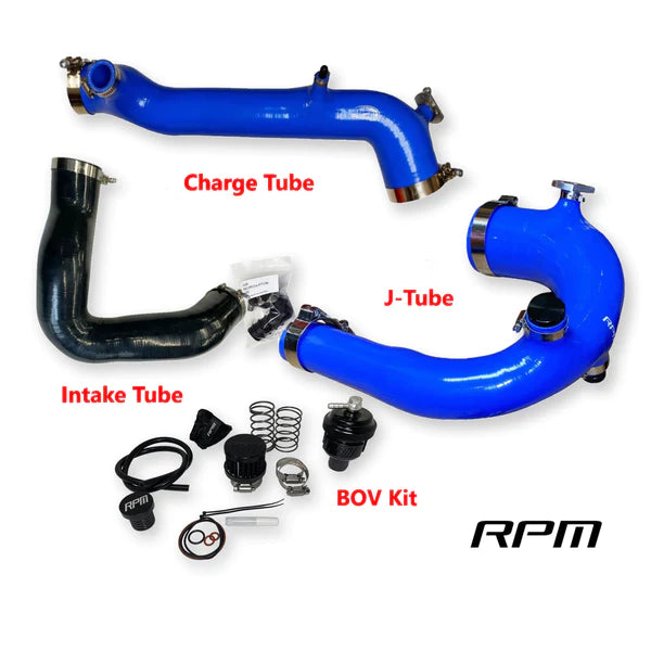 RPM-SxS Polaris RZR Turbo R & PRO XP Turbo Silicone Intake J-Tube, Charge Tube W/ BOV, & Intake Tube KIT!