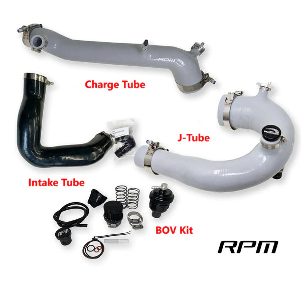 RPM-SxS Polaris RZR Turbo R & PRO XP Turbo Silicone Intake J-Tube, Charge Tube W/ BOV, & Intake Tube KIT!