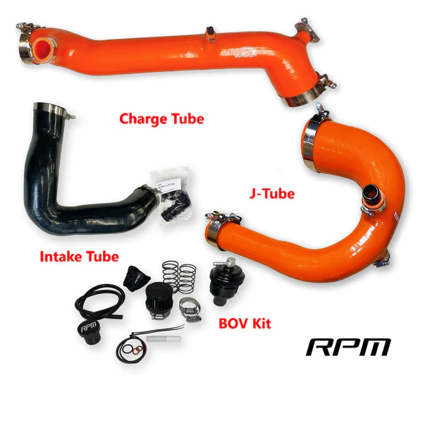 RPM-SxS Polaris RZR Turbo R & PRO XP Turbo Silicone Intake J-Tube, Charge Tube W/ BOV, & Intake Tube KIT!