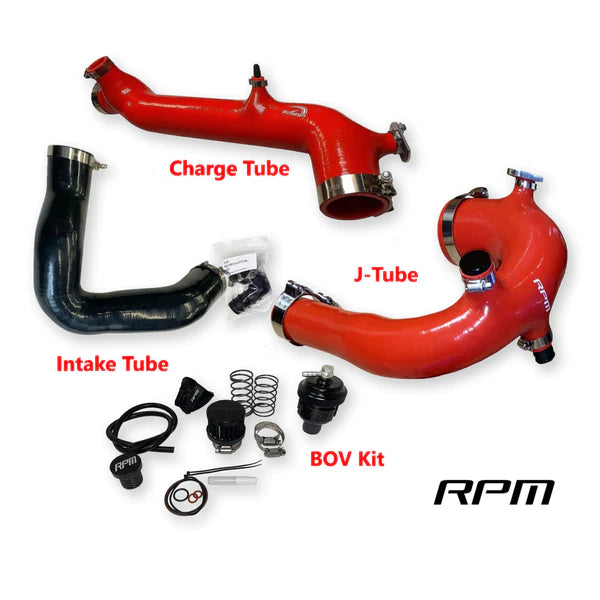 RPM-SxS Polaris RZR Turbo R & PRO XP Turbo Silicone Intake J-Tube, Charge Tube W/ BOV, & Intake Tube KIT!