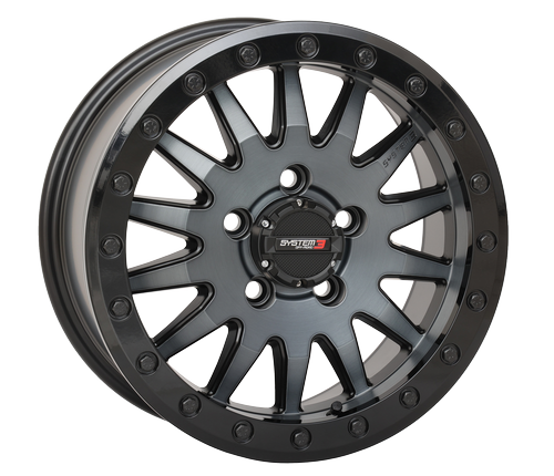 System 3 SB 8 Matte Brushed Grey Beadlock Wheel