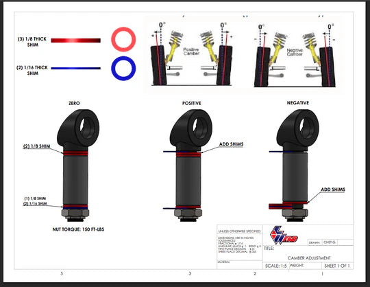 Turbo S- Standard A-Arms W/ ADJUSTABLE UPPERS