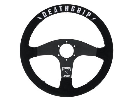 DEATH GRIP FLAT STEERING WHEEL – SUEDE