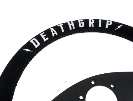 DEATH GRIP FLAT STEERING WHEEL – SUEDE