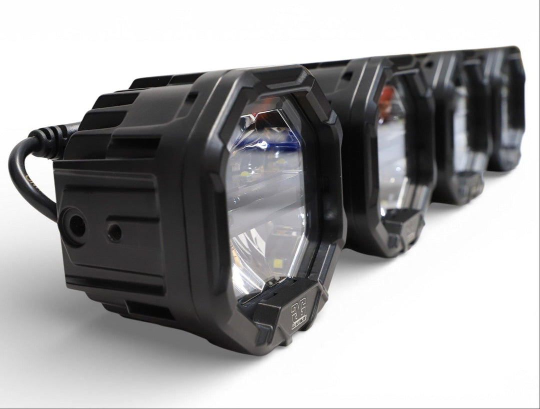 8 Light U-Con Interlocking Off Road LED Pod With Amber or White DRL Running Light