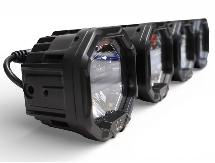 8 Light U-Con Interlocking Off Road LED Pod With Amber or White DRL Running Light