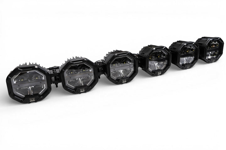 6 Light U-Con Interlocking Off Road LED Pod With Amber or White DRL Running Light