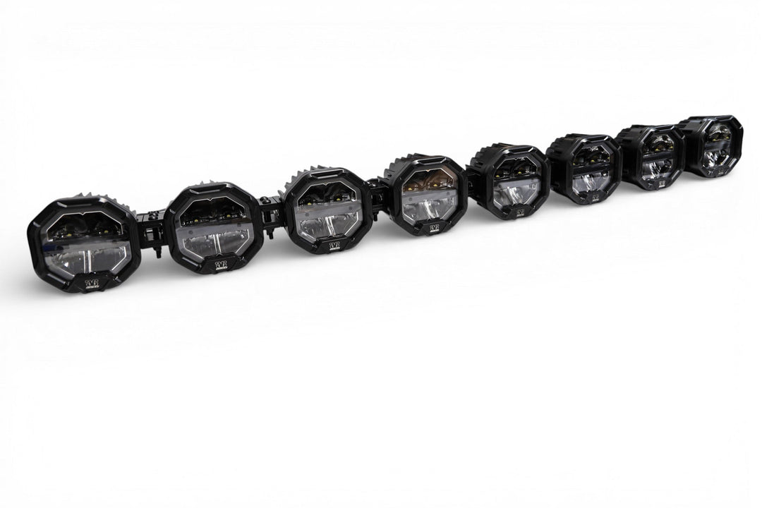 8 Light U-Con Interlocking Off Road LED Pod With Amber or White DRL Running Light