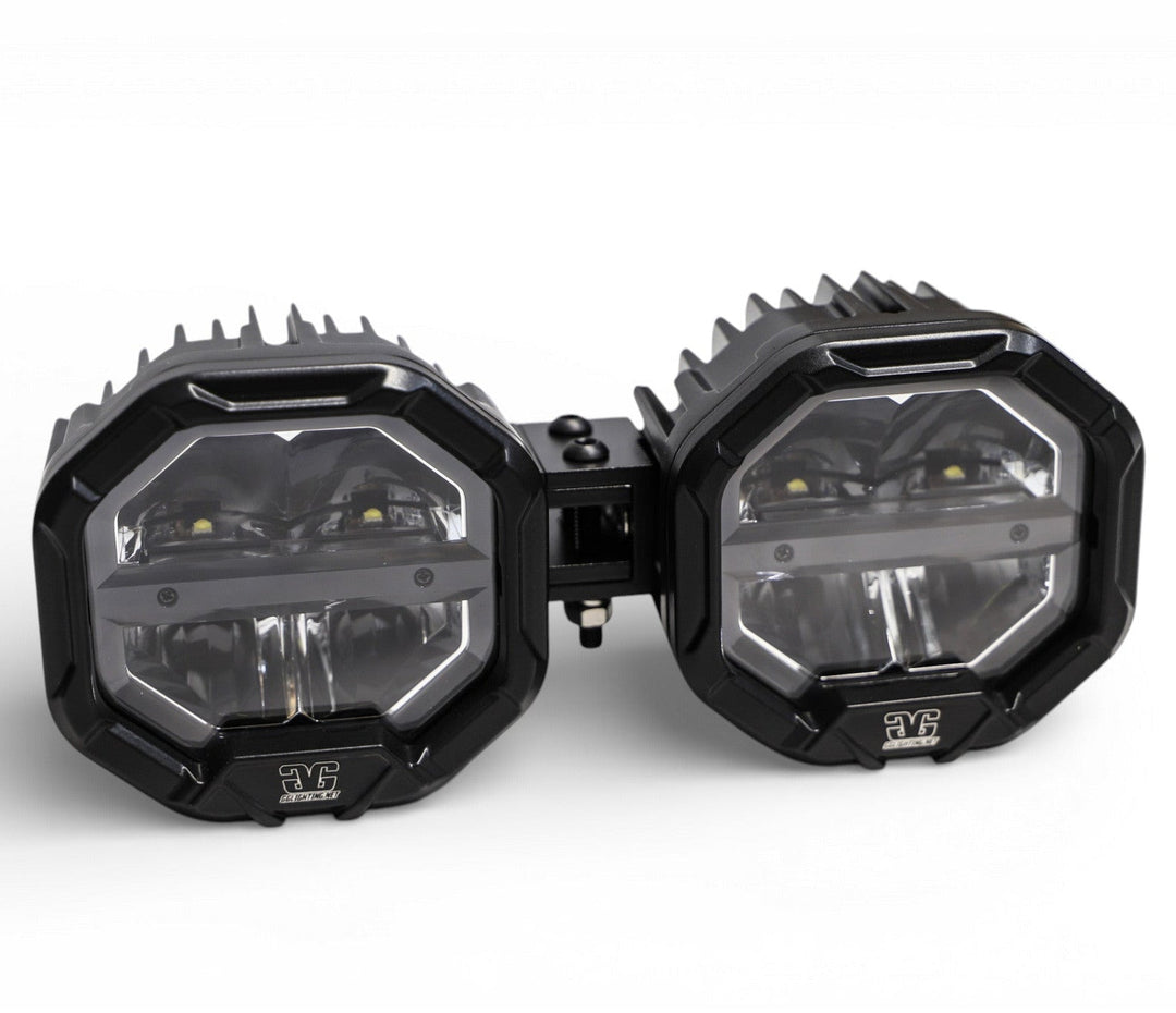 2 Light U-Con Interlocking Off Road LED Pod With Amber or White DRL Running Light