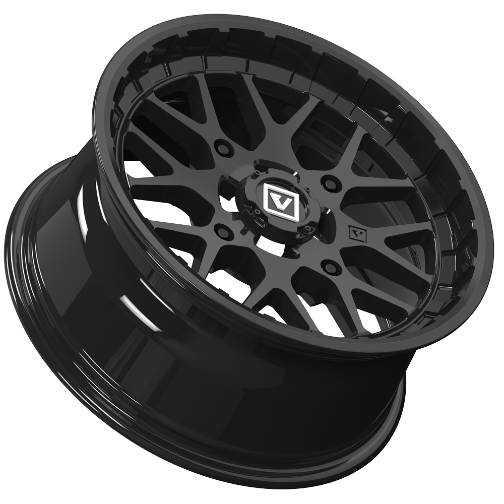 V03 14X7 +25MM 4X110 GLOSS BLACK