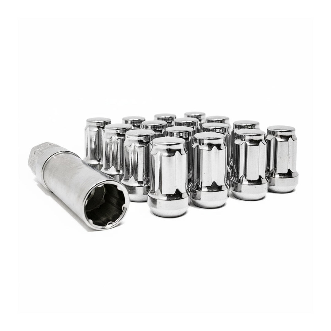 12X1.25 SPLINE 4 LUG KIT 1.38" CHROME