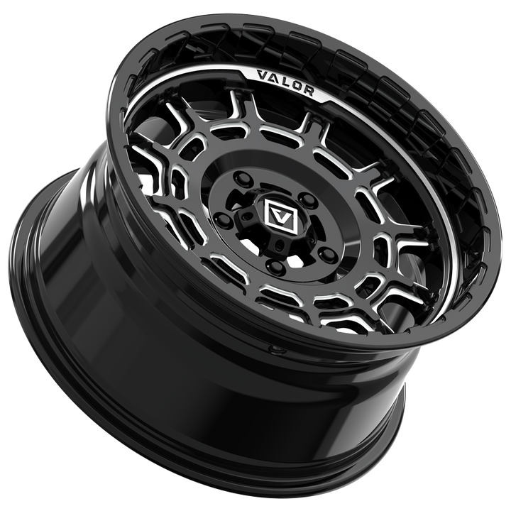 V17 15X8 +10MM 5X114.3 GLOSS BLACK MILLED