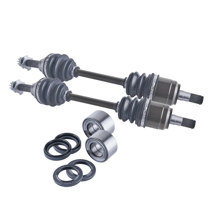Suzuki King Quad Front Cv Axles Wheel Bearings & Seals Set