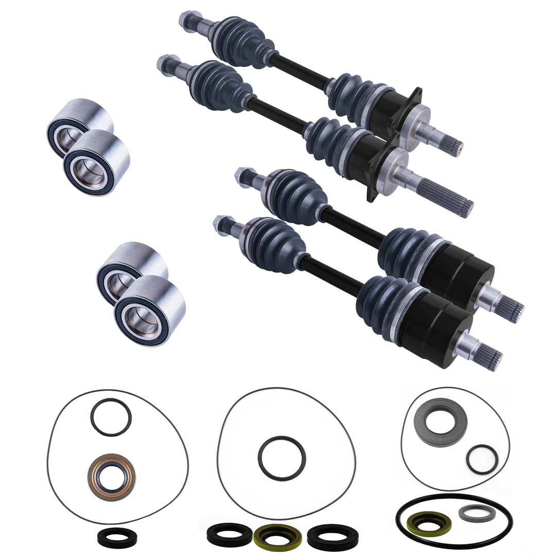 Can-Am Outlander Renegade Front & Rear CV Axles Wheel Bearings Differential Seals Bundle