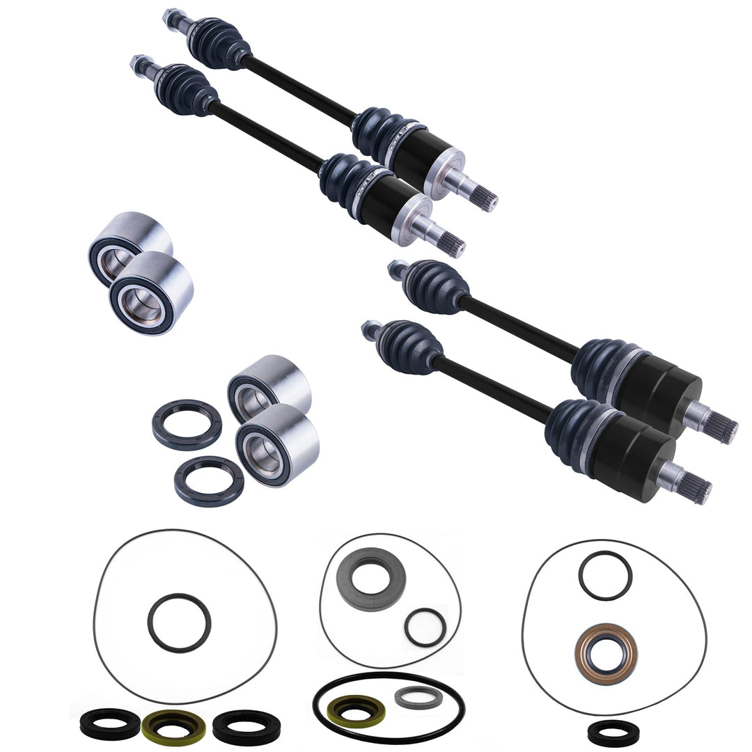 Can-Am Commander 800 1000 Front & Rear CV Axles Wheel Bearings & Differential Seals Bundle - image 1