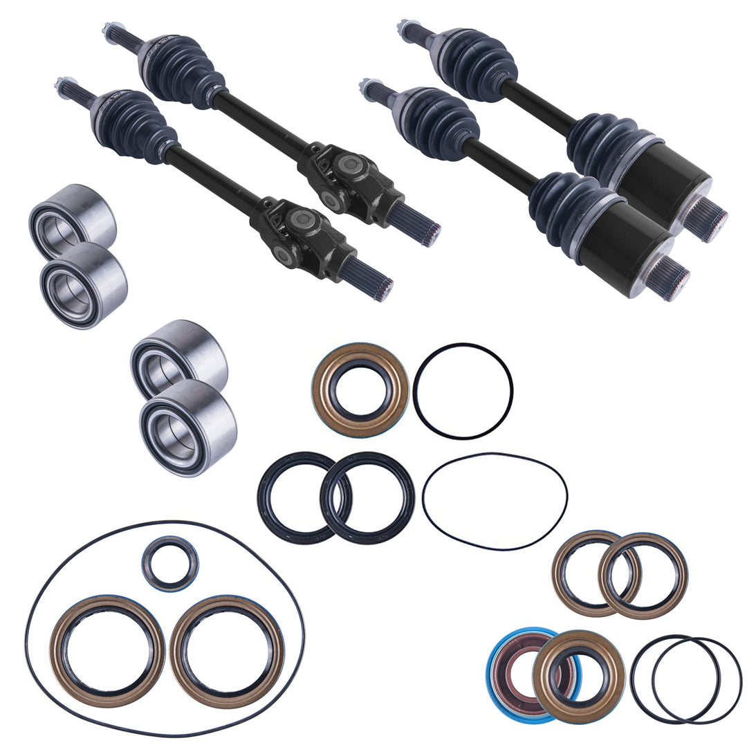 Polaris Sportsman 400 500 700 Front & Rear CV Axles Wheel Bearings Differential Seals Bundle