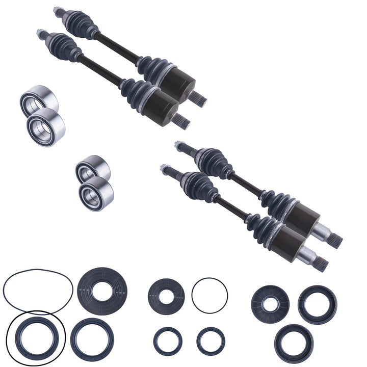 Polaris RZR 800 50" Front & Rear CV Axles Wheel Bearings Differential Seals Bundle - image 1