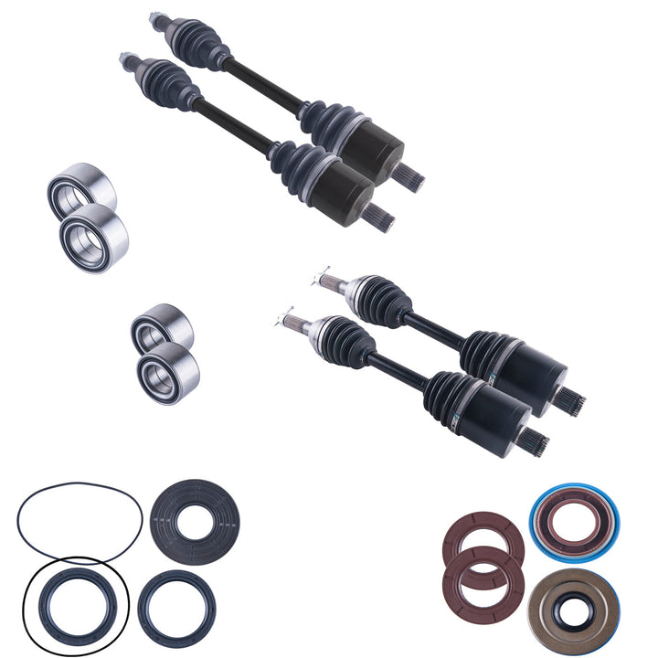 Polaris RZR 570 50" & RZR 900 50"/55" Front & Rear CV Axles Wheel Bearings Differential Seals Bundle - image 1