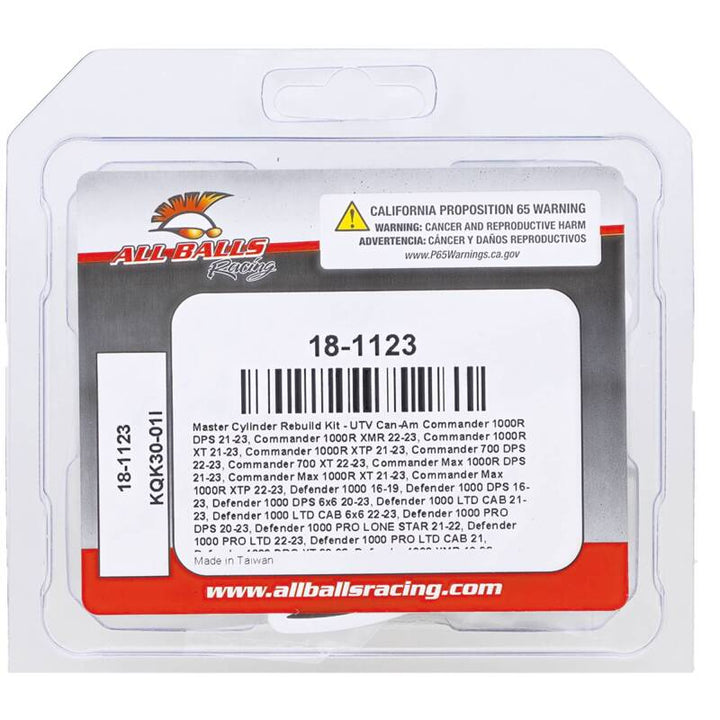 All Balls Racing 21-23 Can-Am Commander 1000R DPS Master Cylinder Rebuild Kit