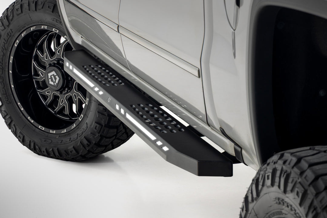 AC2 Running Boards-Amber/White | Crew Cab | Chevy/GMC 1500 (2007-2018)