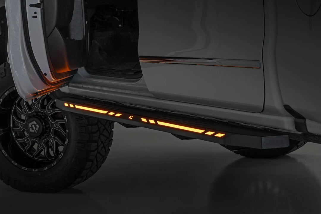 AC2 Running Boards-Amber/White | Crew Cab | Chevy/GMC 1500 (2007-2018)