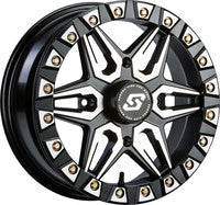SEDONA SPLIT 6 BDLK WHEEL 15X6 4/156 5+1 (+38MM) BLK/MACHINED