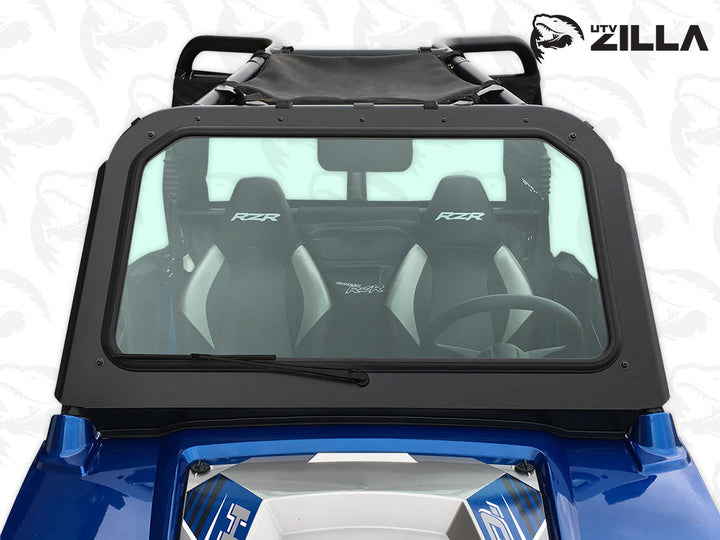 Black RZR 570, 800, XP900  Full Glass Windshield with Wiper
