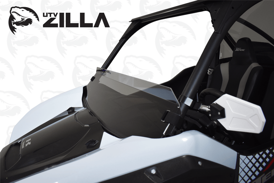 Polycarbonate TINTED Half Windshield with quick straps for KRX