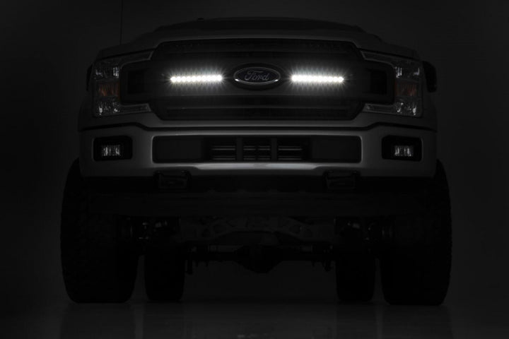 Rough Country Ford Dual 10in LED Grille Kit (18-20 F-150 XLT)