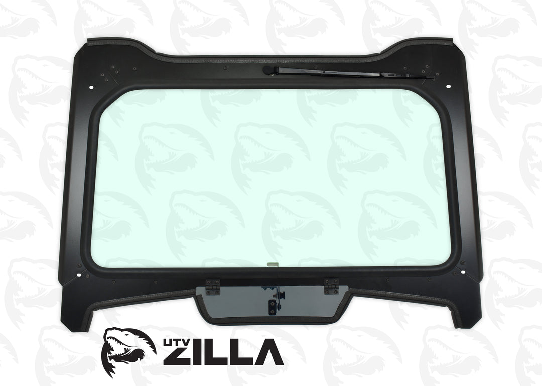 Black Vented Glass Windshield for Polaris RZR Turbo "S" Model with Wiper