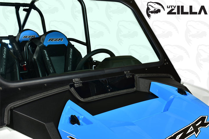 Black Vented Glass Windshield for Polaris RZR Turbo "S" Model with Wiper