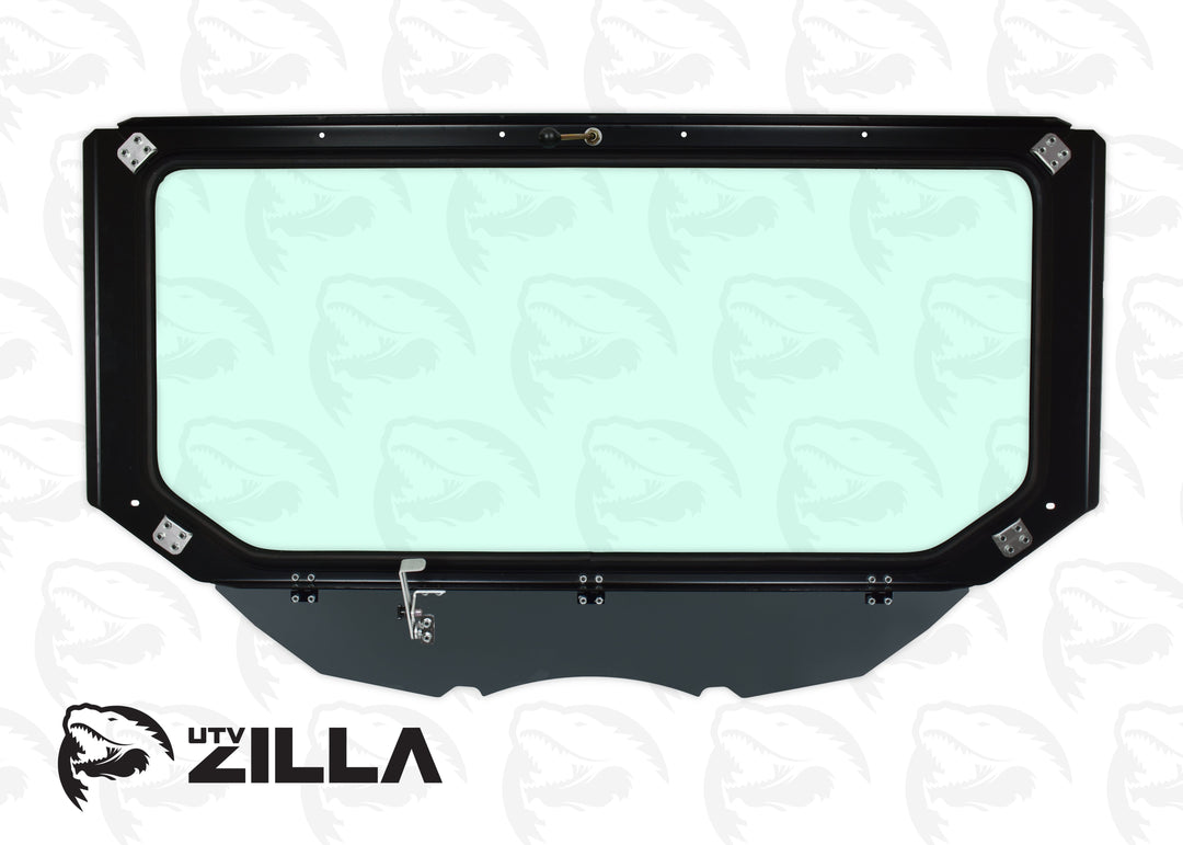 Black Vented Glass Windshield for CAN AM Maverick X3 with Wiper